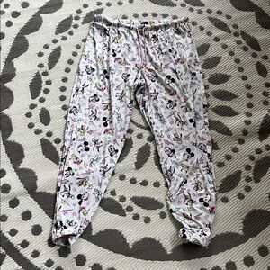 Disney Cartoon Character Joggers - White and Black